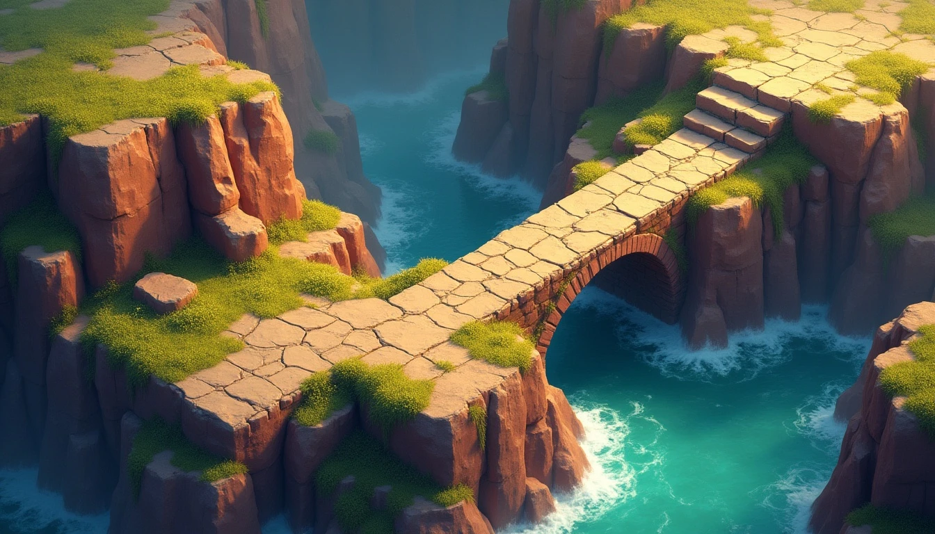 Complex terrain with elevation breaks